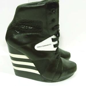 Adidas Yohji Yamamoto Y-3 Sz 7.5 Black white Shoes